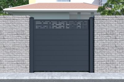 Lot de 5 clôtures aluminium 1,9m ARLBERG H.170cm gris