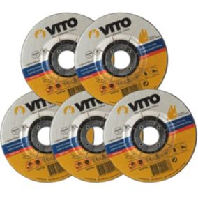 Lot de 5 Disques à tronçonner 230 x 3mm Meuleuse Alesage 22,5 VITO