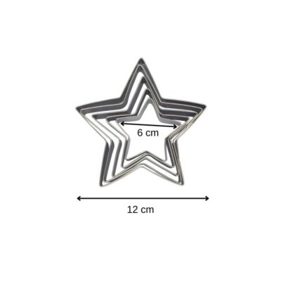 Lot de 5 emporte-pièces de Noël en forme d'étoile Zenker Emporte-pièces