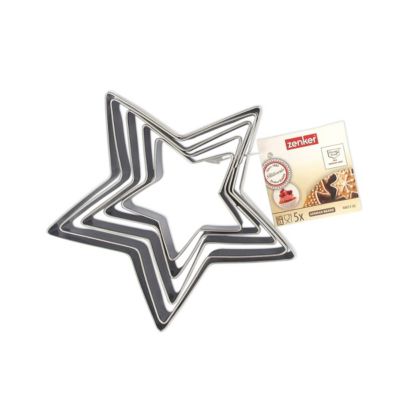 Lot de 5 emporte-pièces de Noël en forme d'étoile Zenker Emporte-pièces