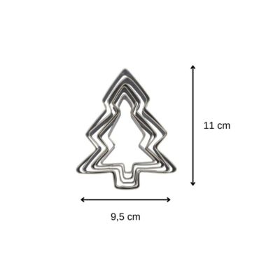 Lot de 5 emporte-pièces de Noël en forme de sapin Zenker Emporte-pièces