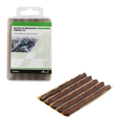 Lot de 5 mèches de réparation pour crevaison Tubeless