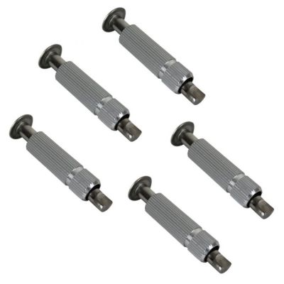 Lot de 5 pitons douilles escamotables en inox - Diam 12 mm - Linxor