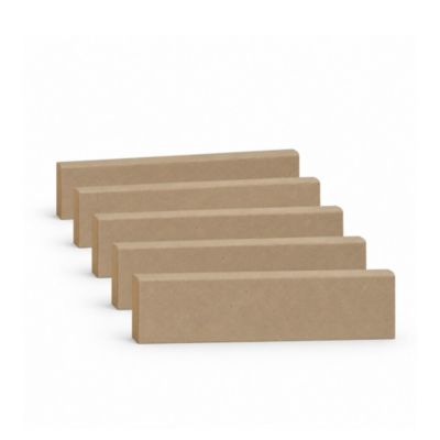 lot de 5 plinthes bord arrondi MDF brut 2200 x 68 x 9 mm