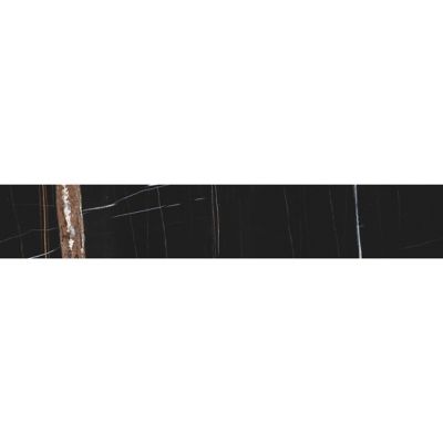Lot de 5 plinthes carrelage marbre noir poli 10 x 60 cm Sahara Baldocer