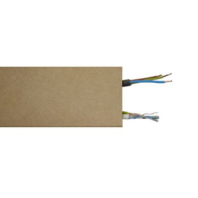 Lot de 5 Plinthes MDF Passes-câbles à couvercle, L.2,44 m x H.10,8 cm ...