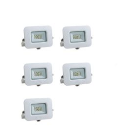 Lot de 5 Projecteurs LED 10W (60W) Blanc Premium Line IP65 850lm - Blanc du Jour 6000K