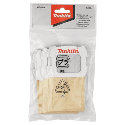 Lot De 5 Sacs Papier Pour Boite À Poussière Ponceuses Makita 194746-9