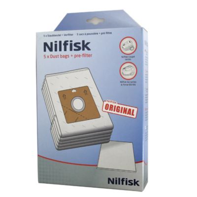 Lot de 5 sacs pour aspirateur go et coupé Nilfisk 78602600