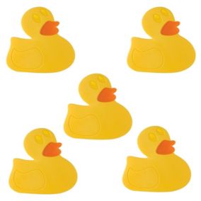 Lot de 5 stickers figurines antidérapantes de douche ou baignoire PVC DUCK Jaune Spirella