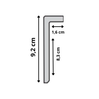 Lot de 5 Surplinthes MDF Plaquées Chêne,  L.2.23 m x H.9.2 cm, Ep.20 mm