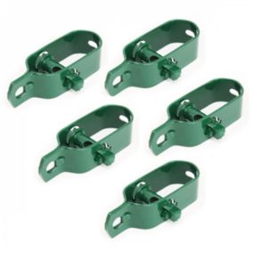 Lot de 5 tendeurs en acier galvanisé plastifié N3 pour fil de grillage ou autre - Vert - Linxor
