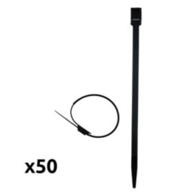 Lot de 50 colliers de câblage 6x 175mm - Noir - Zenitech