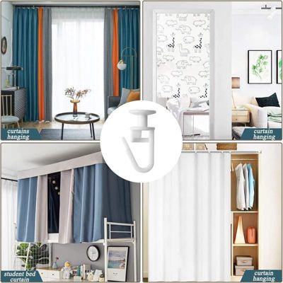 Pack De 30 Crochets En Plastique Blanc Pour Organiser Les Vêtements