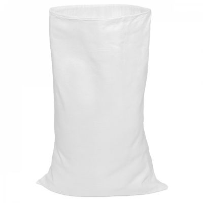 Lot de 50 sacs à gravats réutilisables en polypropylène haute qualité - 55 Kg - Blanc - Linxor