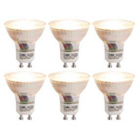 Lot de 6 ampoules LED dimmables 3 niveaux de blanc chaud GU10 5W 380lm 2000-2700K