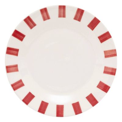 Lot de 6 assiettes dessert Cheri rouge D19xH1,8cm - Atmosphera