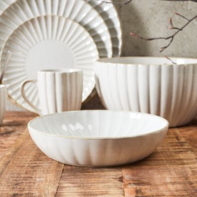 Lot de 6 Assiettes - HOME DECO FACTORY - Vlora - Creuses - Beiges