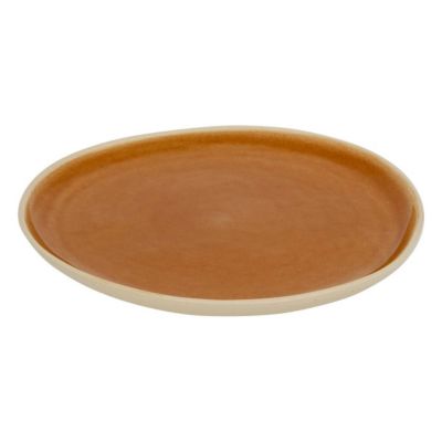 Lot de 6 assiettes plate Wonja jaune L27xp26,4xH2,1cm - Atmosphera