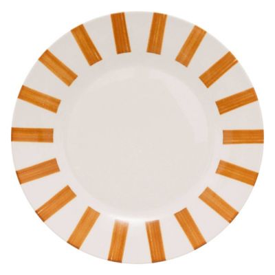 Lot de 6 assiettes plates Cheri jaune D26,8xH2,3cm - Atmosphera