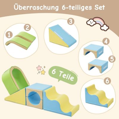 Lot de 6 blocs de construction géants en mousse pour se défouler et grimper