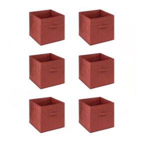 Lot de 6 boîtes de rangement en velours MIX 'N MODUL