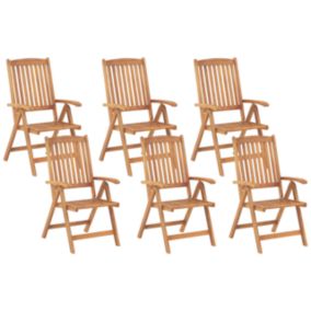 Lot de 6 chaises Bois Bois clair JAVA