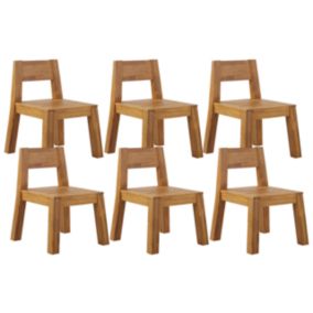 Lot de 6 chaises Bois Bois clair LIVORNO