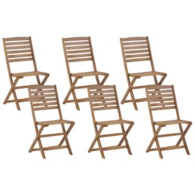 Lot de 6 chaises Bois Bois clair TOLVE