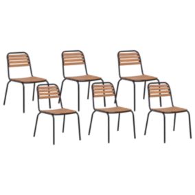 Lot de 6 chaises Bois clair VALLESE