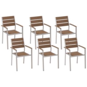 Lot de 6 chaises Bois d'ingénierie Bois clair VERNIO