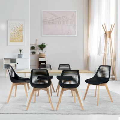 Lot De 6 Chaises Noires