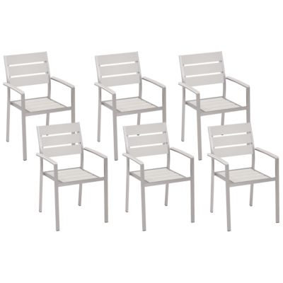 Lot de 6 chaises de jardin VERNIO Blanc