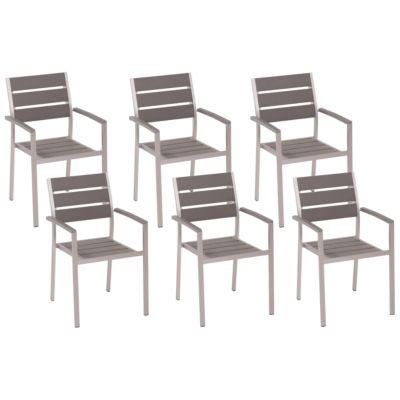 Lot de 6 chaises de jardin VERNIO Gris