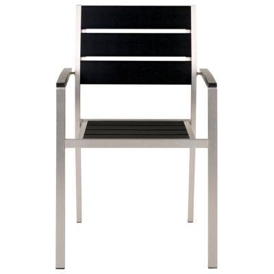 Lot de 6 chaises de jardin VERNIO Noir/argenté