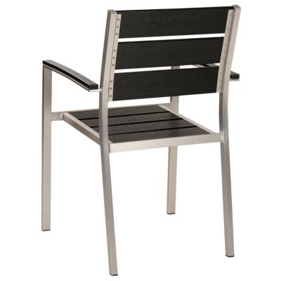 Lot de 6 chaises de jardin VERNIO Noir/argenté