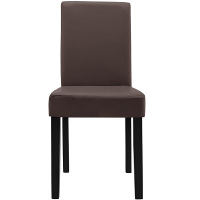 Lot de 6 chaises de salle à manger Hamburg similicuir marron en.casa