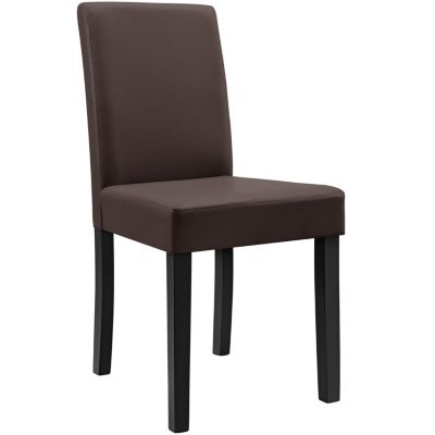 Lot de 6 chaises de salle à manger Hamburg similicuir marron en.casa
