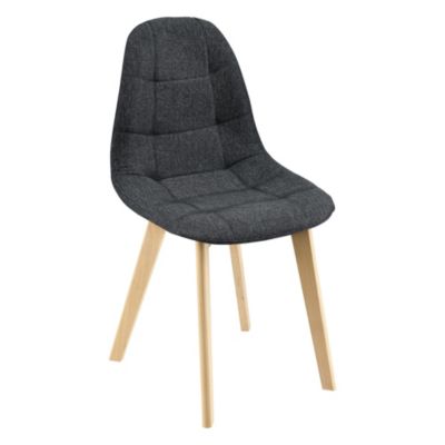 Lot de 6 chaises de salle noir Helloshop26
