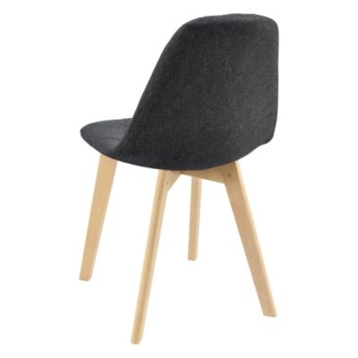 Lot de 6 chaises de salle noir Helloshop26