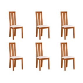 Lot de 6 chaises DOMINGO - Hêtre massif chêne