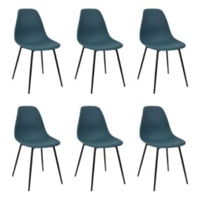 Lot de 6 Chaises "Gustav" 87cm Bleu