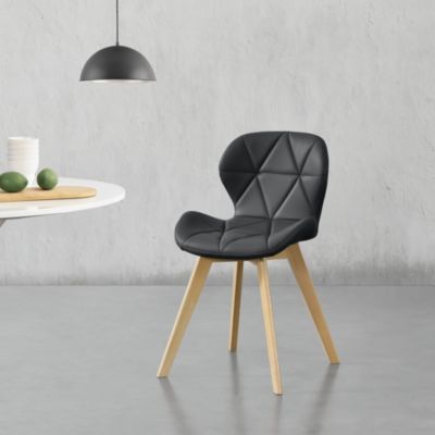 Lot de 6 Chaises Älmhult 78 x 47 x 52 cm Noir en.casa