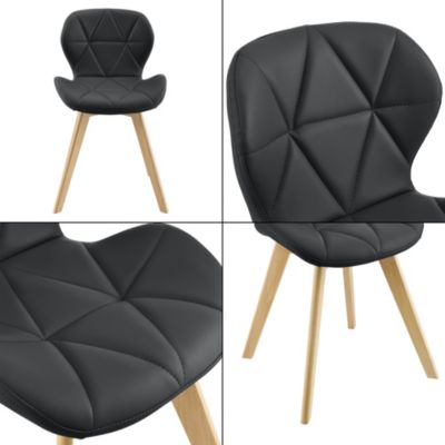 Lot de 6 Chaises Älmhult 78 x 47 x 52 cm Noir en.casa