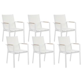 Lot de 6 chaises Métal Blanc BUSSETO