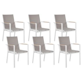 Lot de 6 chaises Métal Gris BUSSETO