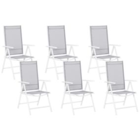 Lot de 6 chaises Métal Gris CATANIA