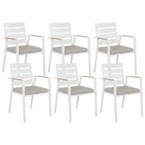 Lot de 6 chaises Métal Gris TAVIANO