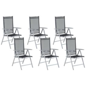 Lot de 6 chaises Métal Noir CATANIA