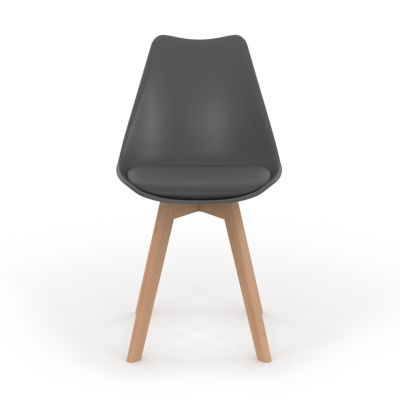 Lot de 6 chaises scandinaves SARA mix color gris clair, blanc, gris foncé x2, noir x2